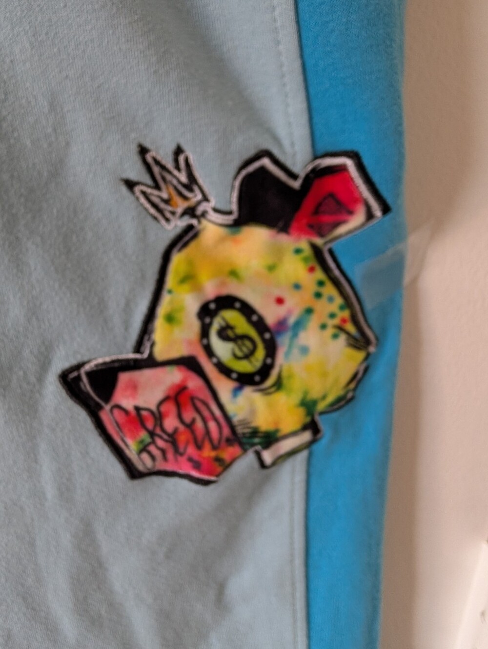Light Blue Civilized Street Wear Shorts with Bright Blue Accents - Picture 2 of 6